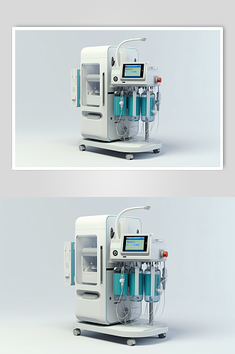 AI数字艺术简约呼吸机医疗仪器摄影图片