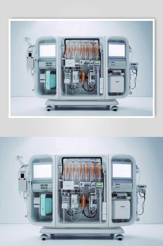 AI数字艺术简约呼吸机医疗仪器摄影图片