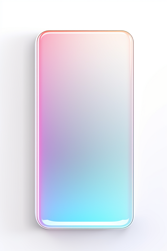 AI数字艺术渐变透明玻璃质感电子产品模型