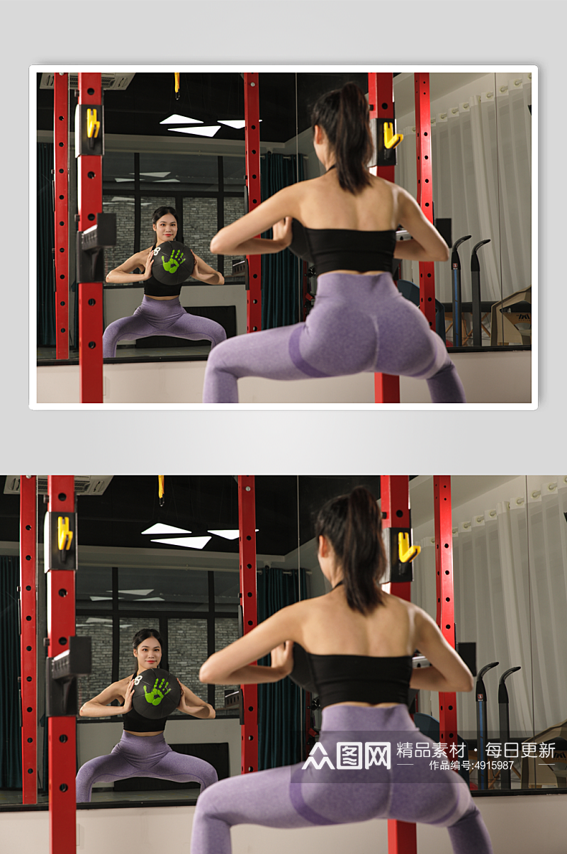 女性健身训练健身教练健身房人物摄影图片素材