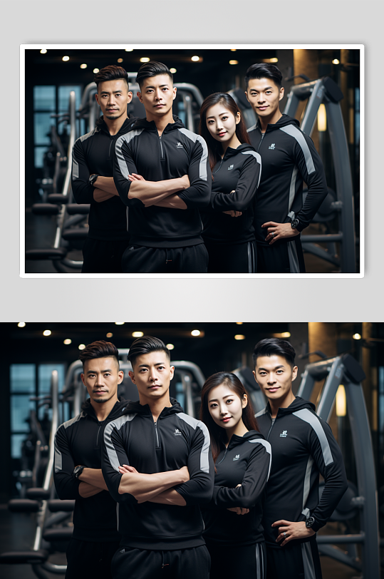 AI数字艺术健身房运动健身运动肖像人物摄影图-众图网