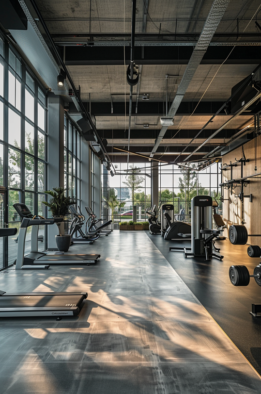 AI数字艺术健身房图片-众图网