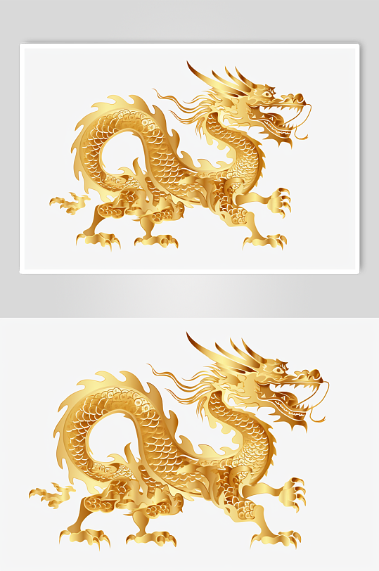 AI数字艺术剪纸风十二生肖龙插画元素