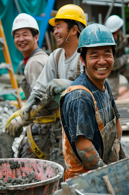 数字艺术劳动节建筑工人肖像人物摄影图