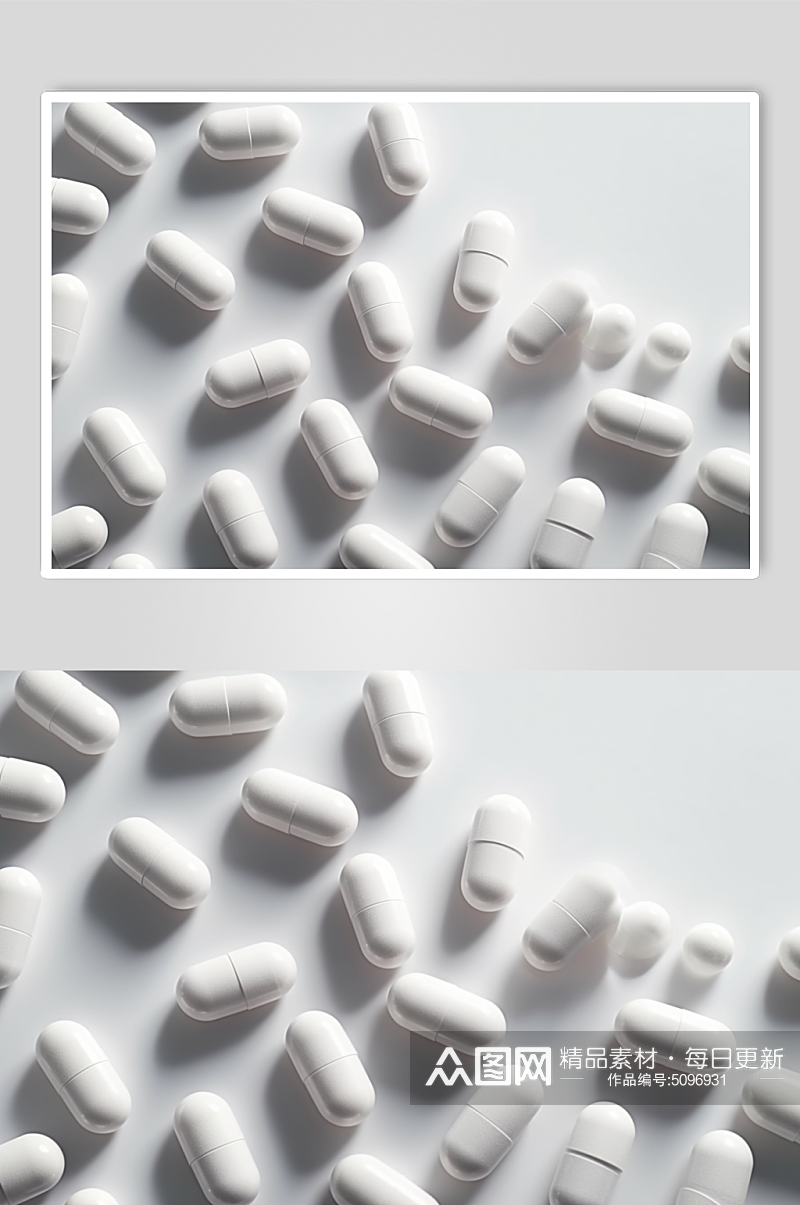 AI数字艺术胶囊药品摄影图片素材