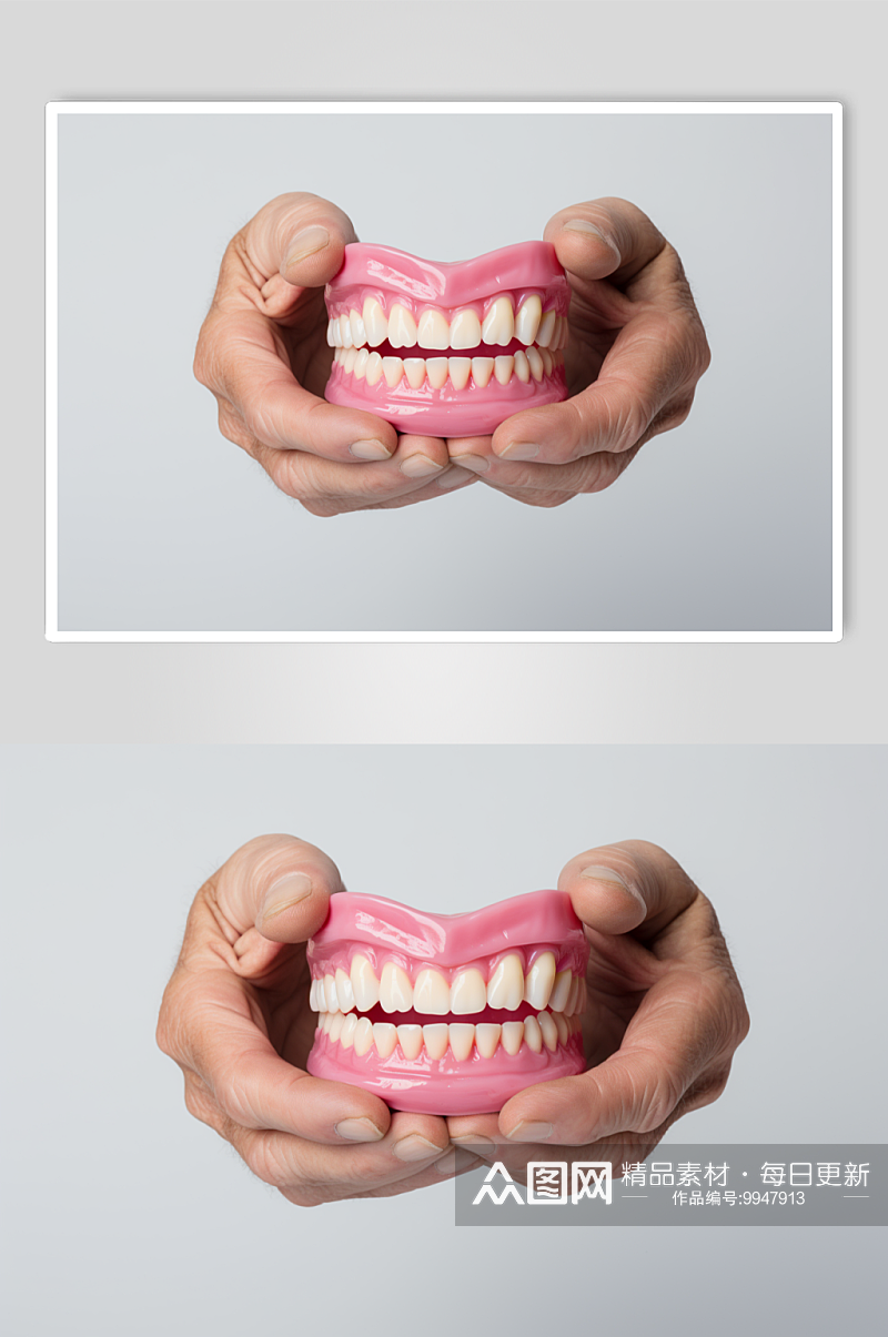 AI数字艺术假牙牙科肖像人物摄影图素材