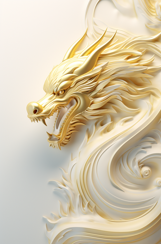 AI数字艺术潮酷机甲龙形象模型