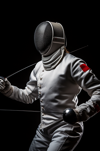 AI数字艺术击剑运动会项目摄影图片
