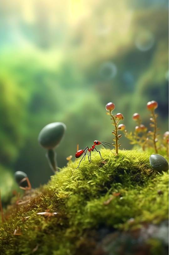 AI数字艺术高清蚂蚁惊蛰摄影图片