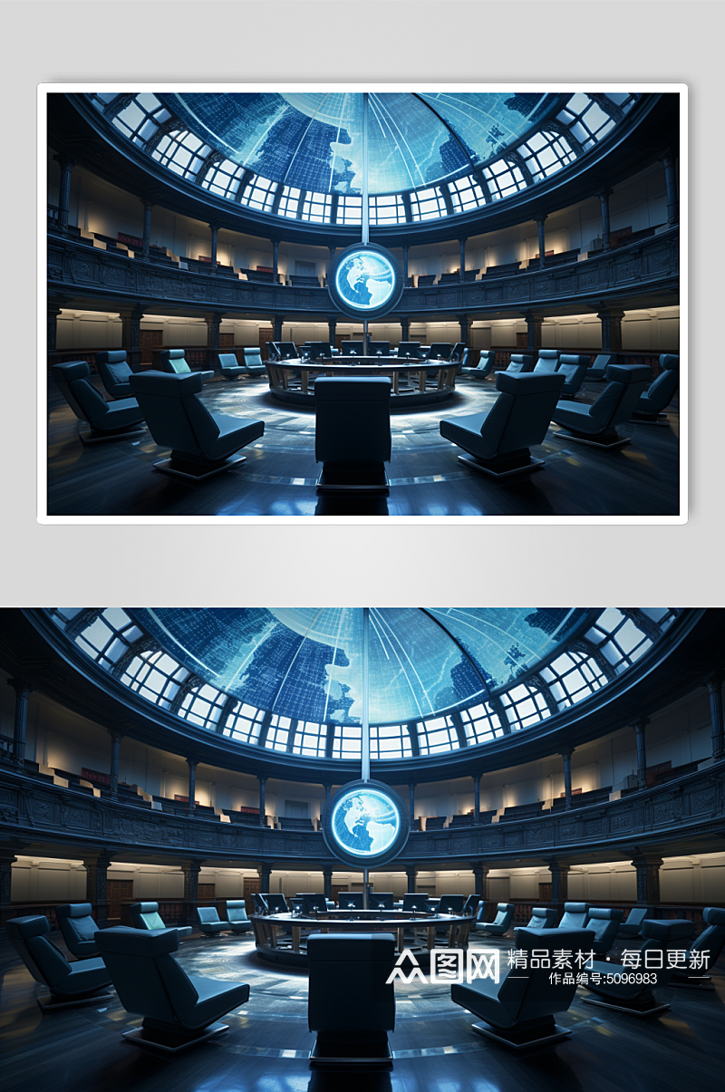 AI数字艺术金融交易场所摄影图片素材