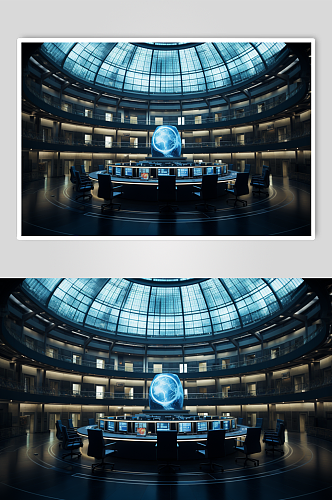 AI数字艺术金融交易场所摄影图片