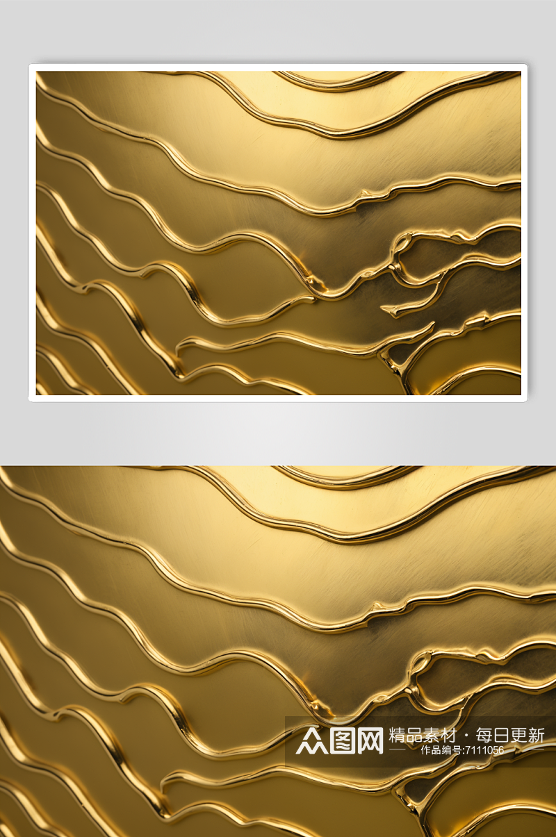 AI数字艺术金色金属质感贴图背景图素材