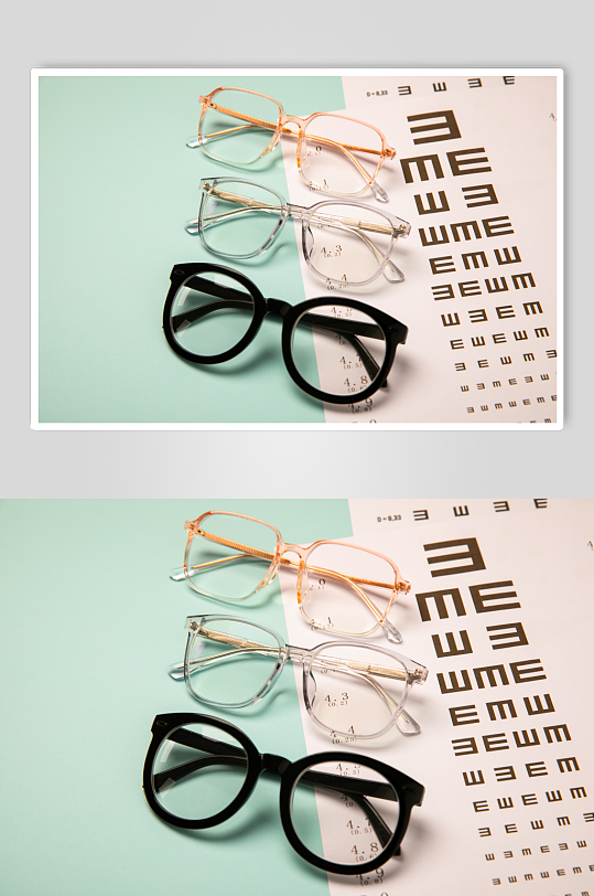 眼镜预防近视眼镜配镜摄影图片