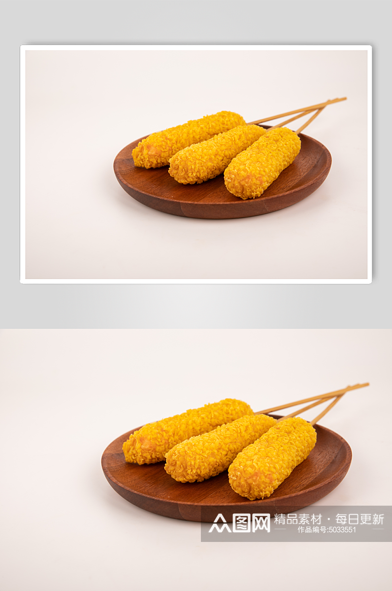 炸芝士棒韩式小吃美食摄影图片素材