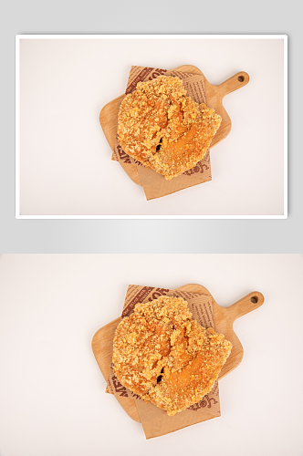 炸鸡排韩式小吃美食摄影图片