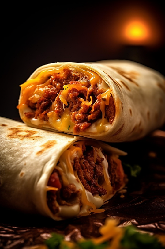 AI数字艺术高清墨西哥鸡肉卷图片-众图网