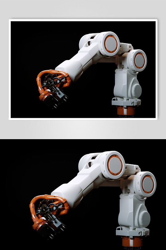 AI数字艺术高清维修工厂机械臂模型图片