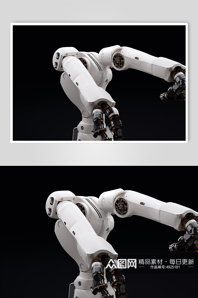 AI数字艺术高清维修工厂机械臂模型图片素材