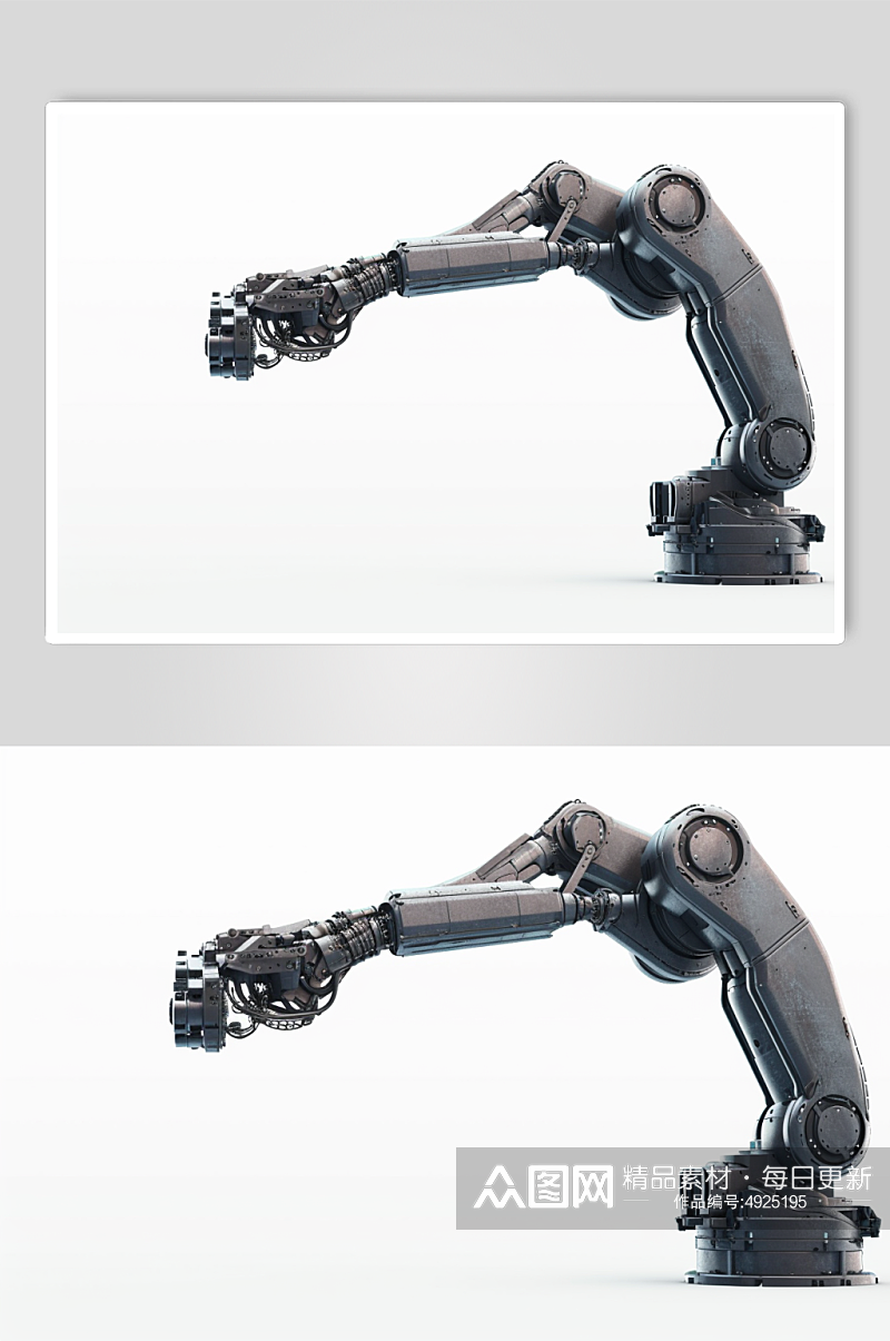 AI数字艺术高清维修工厂机械臂模型图片素材