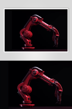 AI数字艺术简约维修工厂机械臂模型图片