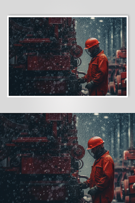 AI数字艺术工厂车间机械工作场景摄影图片