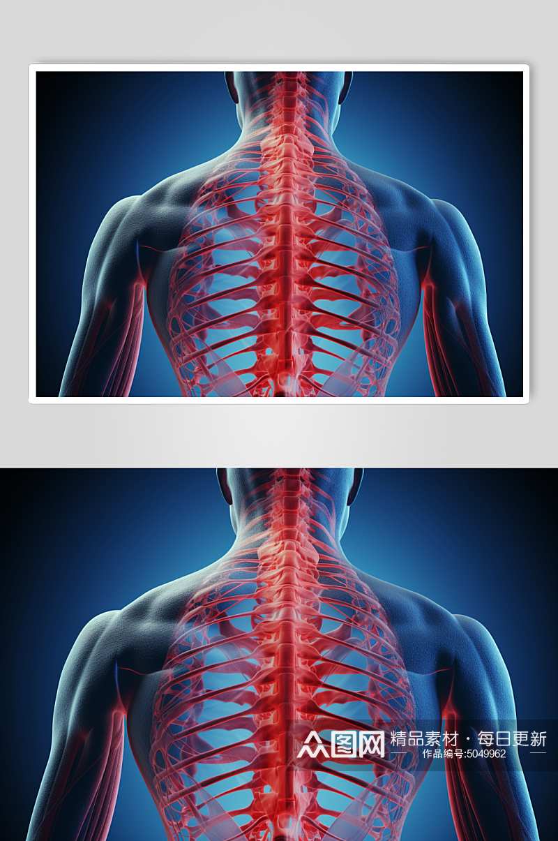 AI数字艺术医疗脊柱图片素材