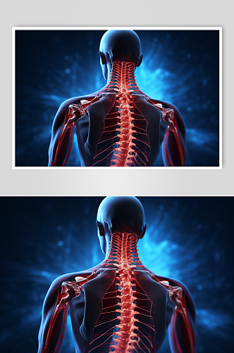AI数字艺术医疗脊柱图片