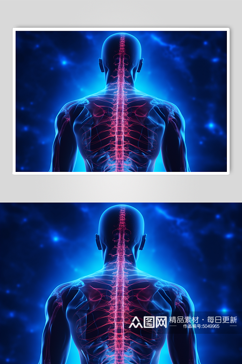 AI数字艺术医疗脊柱图片素材