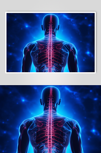 AI数字艺术医疗脊柱图片