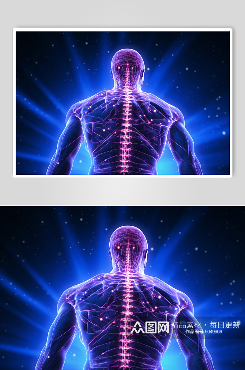AI数字艺术医疗脊柱图片素材
