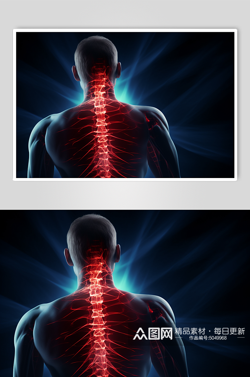 AI数字艺术医疗脊柱图片素材
