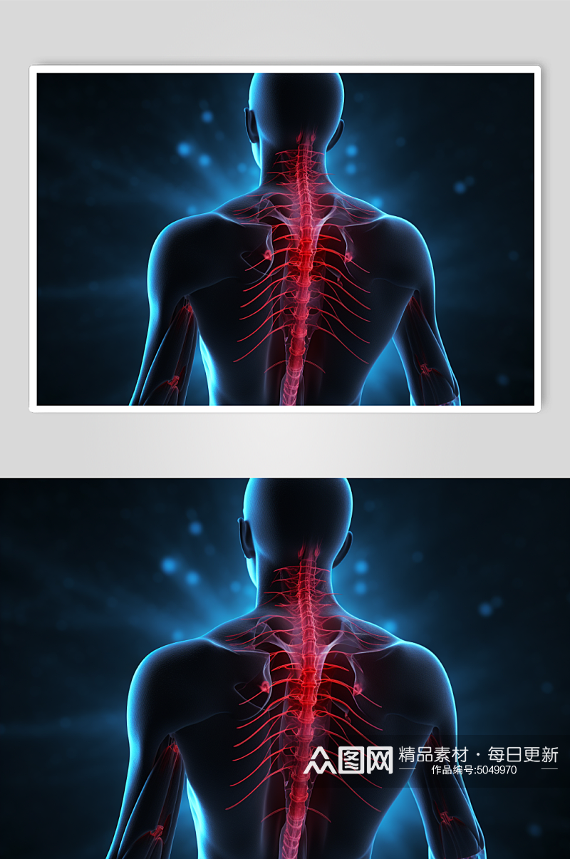 AI数字艺术医疗脊柱图片素材