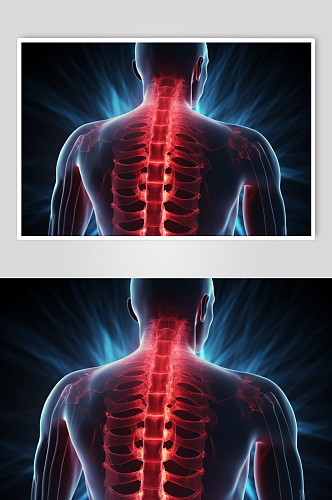 AI数字艺术医疗脊柱图片