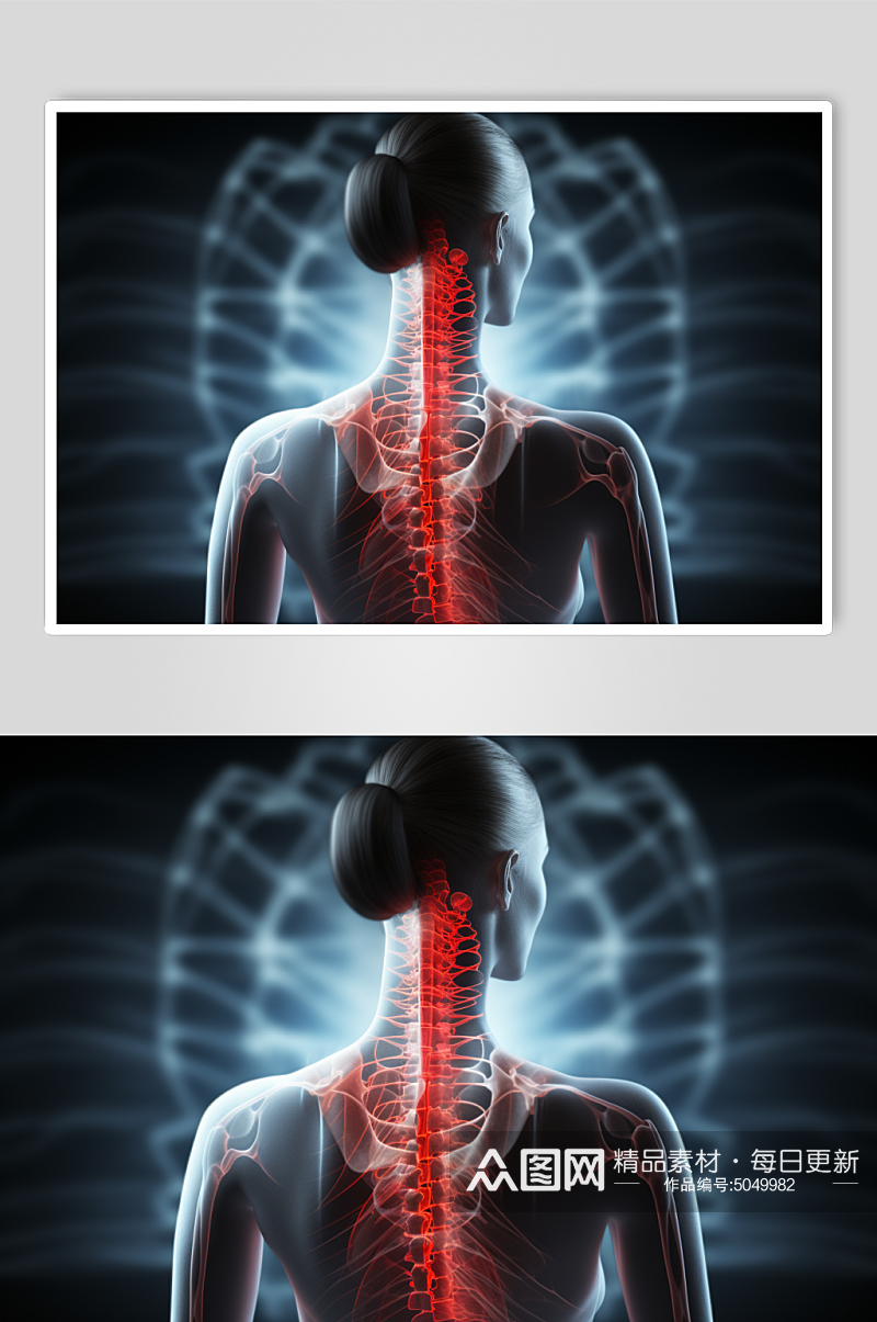 AI数字艺术医疗脊柱图片素材