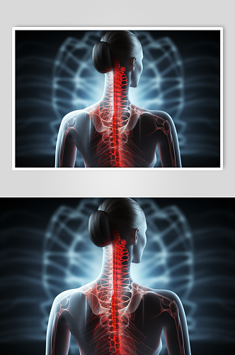AI数字艺术医疗脊柱图片