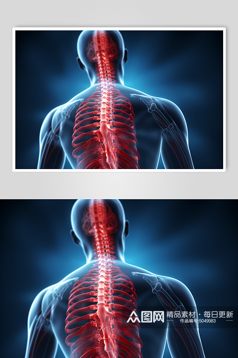 AI数字艺术医疗脊柱图片素材