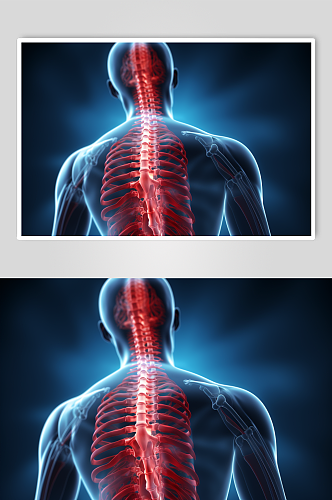 AI数字艺术医疗脊柱图片
