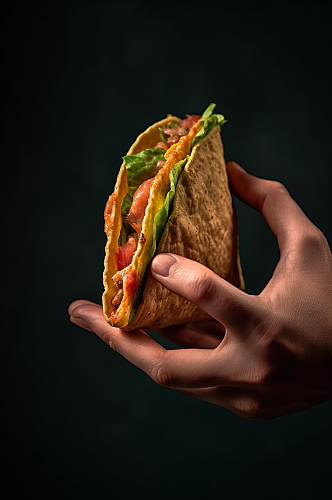 AI数字艺术墨西哥卷饼食物美食摄影图片