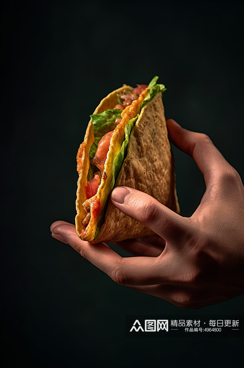 AI数字艺术墨西哥卷饼食物美食摄影图片素材
