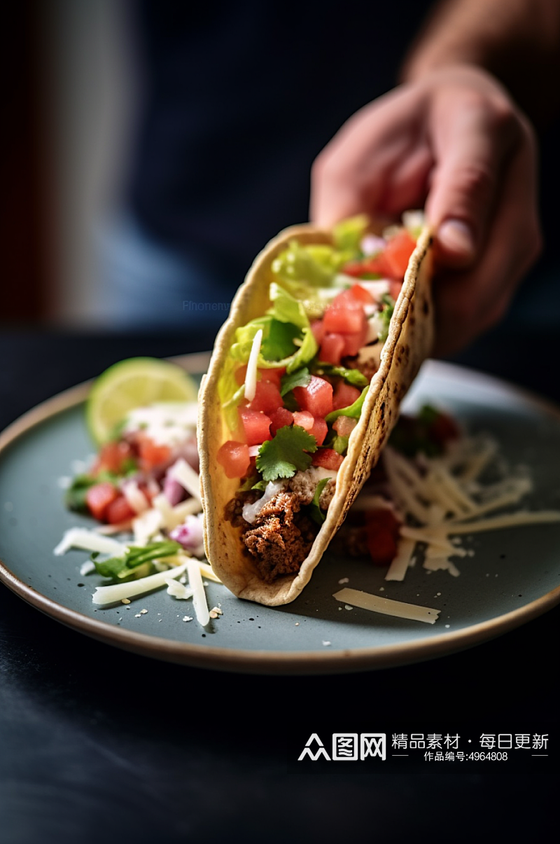 AI数字艺术墨西哥卷饼食物美食摄影图片素材