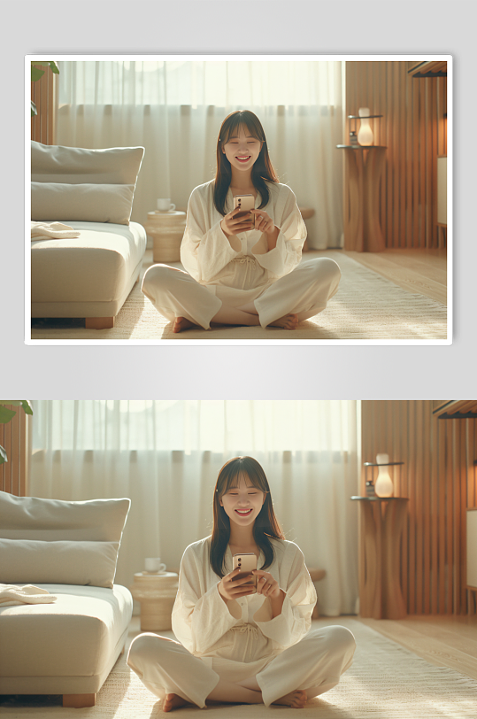 AI数字艺术居家女性文艺肖像人物摄影图-众图网