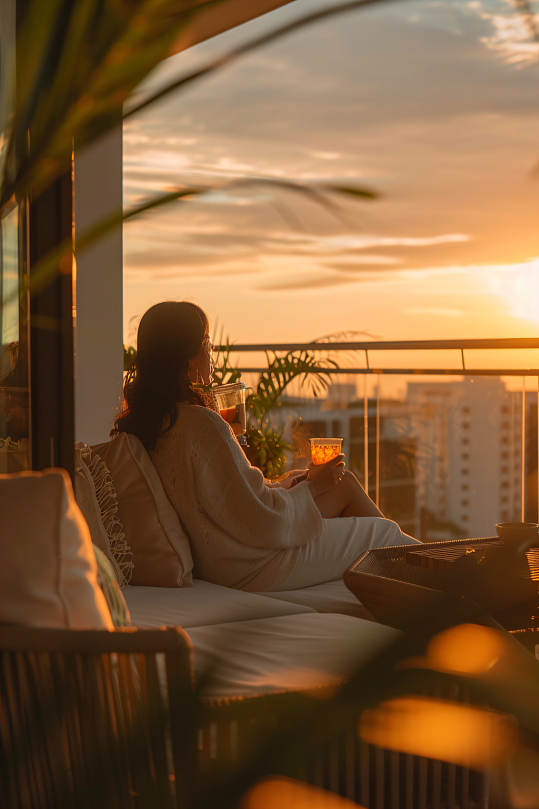 AI数字艺术居家女性文艺肖像人物摄影图-众图网