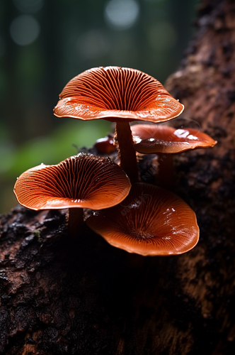 AI数字艺术高清野生菌子蘑菇摄影图片
