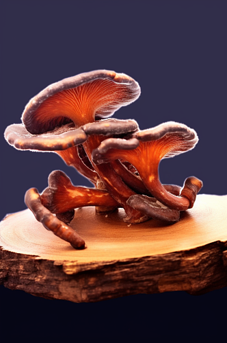 AI数字艺术简约野生菌子蘑菇摄影图片