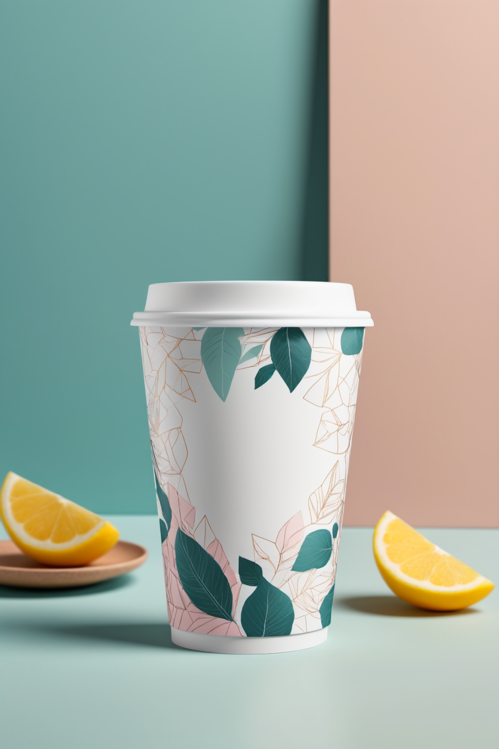 AI數(shù)字藝術(shù)奶茶咖啡杯杯子紙杯樣機模型素材