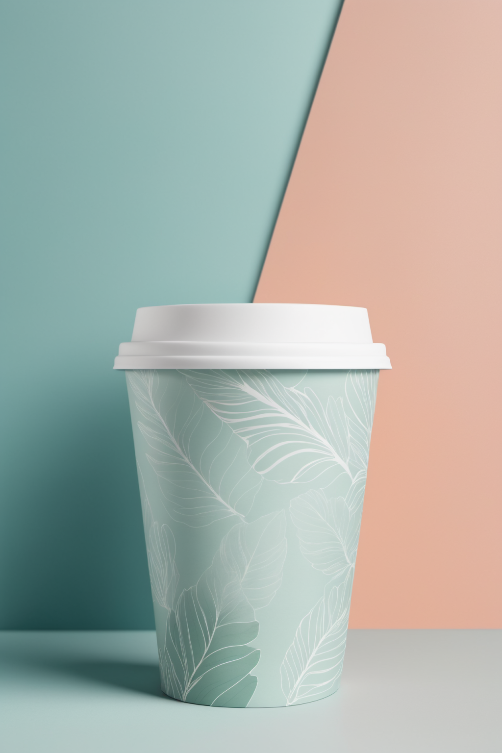 AI数字艺术奶茶咖啡杯杯子纸杯样机模型素材