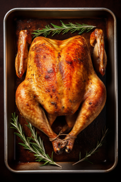 AI数字艺术高清烤鸡食物美食摄影图片