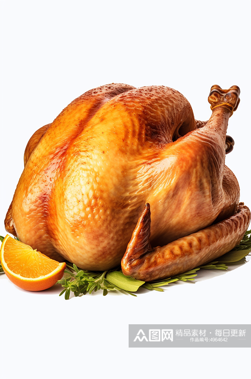 AI数字艺术高清烤鸡食物美食摄影图片素材