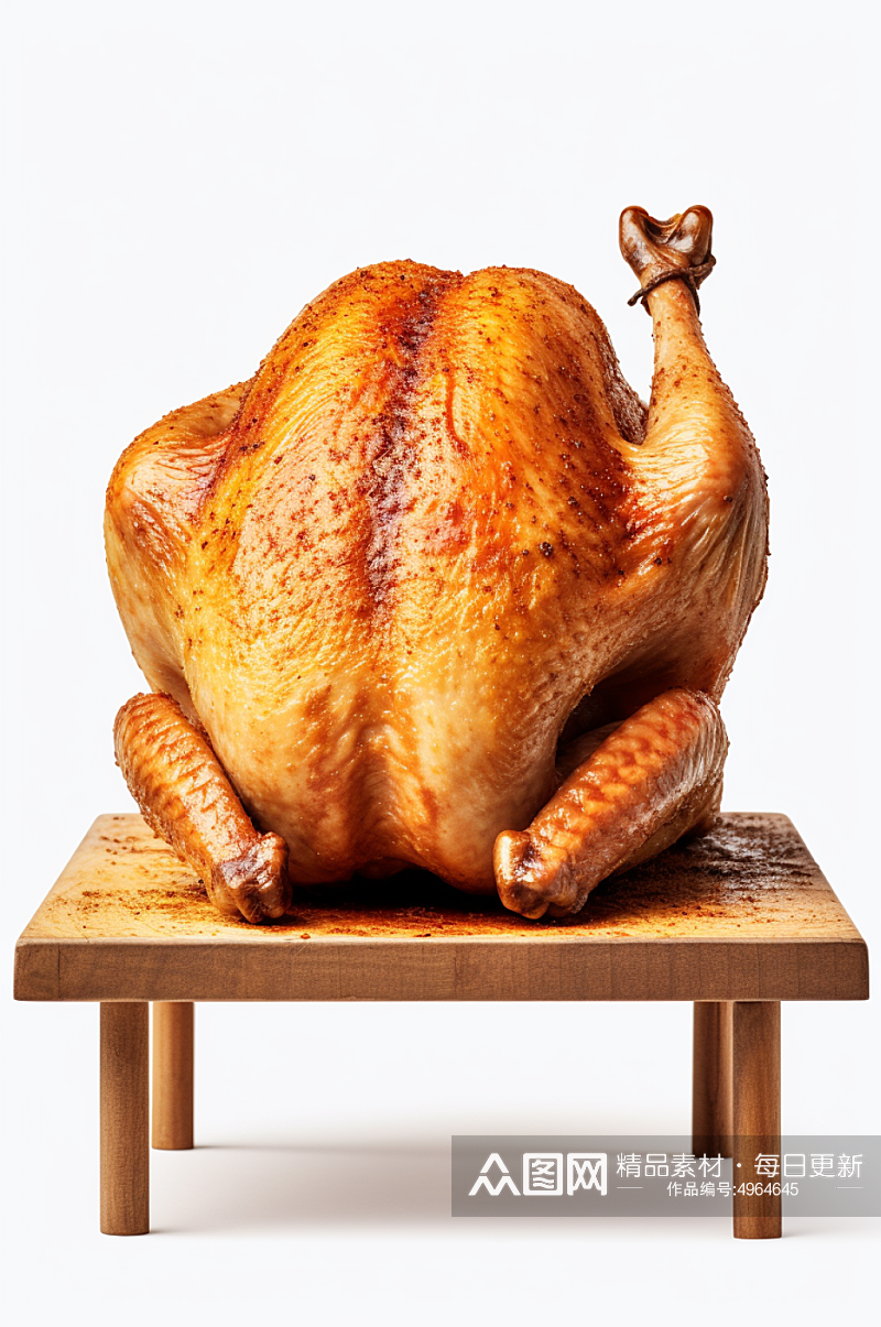 AI数字艺术美味烤鸡食物美食摄影图片素材