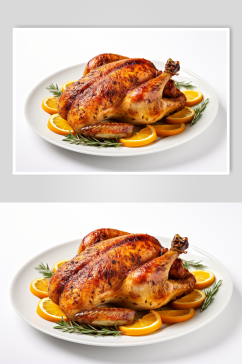 AI数字艺术简洁烤鸡食物美食摄影图片